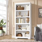 Étagère de style rustique à 5 niveaux, bibliothèque haute de 175 cm avec étagères réglables et conception antidérapante, étagère de rangement ouverte pour bureau à domicile, salon