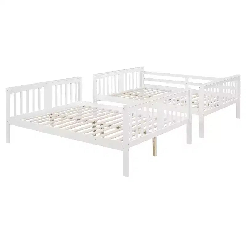 Luxystar Lit superposé moderne en bois, deux places superposées, convertible en 2 lits