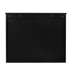 AMMER Armoire de salle de bain murale 35'' x 28'', Armoire murale de salle de bain moderne avec miroir, Armoire de toilette avec 6 étagères ouvertes, Noir