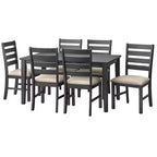 Lifestorey 7pc Peggy Farmhouse Rectangular Dining Set