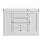 Commode à langer blanche Famapy - Organisateur de chambre d'enfant spacieux avec tiroirs et armoires pour couches, vêtements et jouets