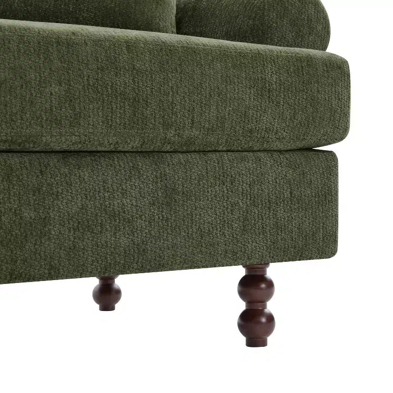 Christopher Knight Home Hassan Canapé 3 places moderne 81,5 en bois rembourré en chenille avec coussins décoratifs