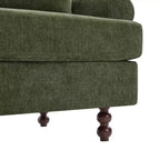 Christopher Knight Home Hassan Canapé 3 places moderne 81,5 en bois rembourré en chenille avec coussins décoratifs