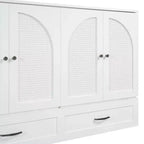 Lit escamotable moderne Luxystar Queen en rotin avec grand tiroir pour salon et chambre d'amis