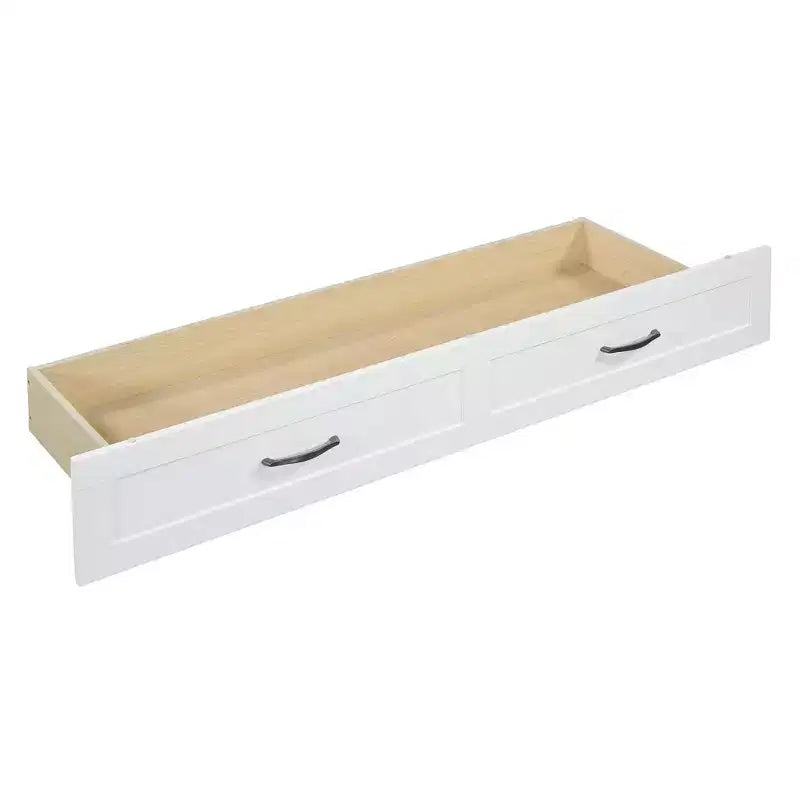 Lit escamotable moderne Luxystar Queen en rotin avec grand tiroir pour salon et chambre d'amis