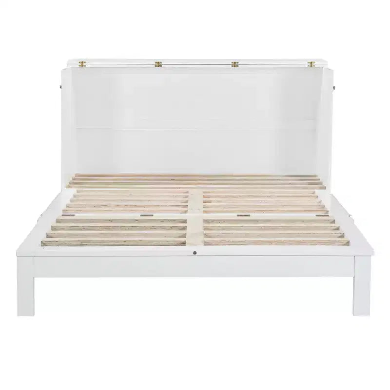 Lit escamotable moderne Luxystar Queen en rotin avec grand tiroir pour salon et chambre d'amis