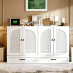 Lit escamotable moderne Luxystar Queen en rotin avec grand tiroir pour salon et chambre d'amis