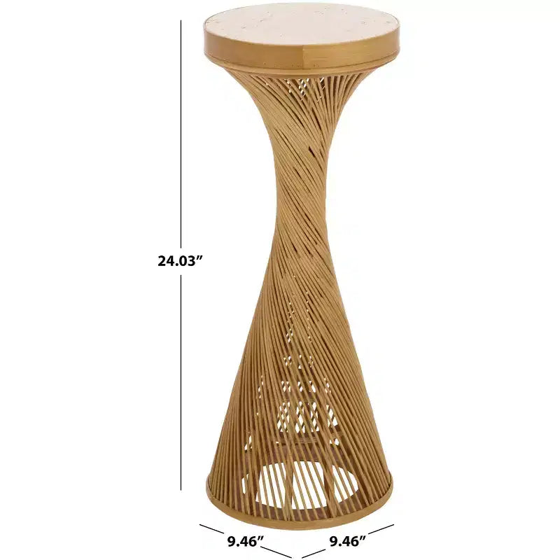 Table d'appoint Wilma Wood/Marble - Naturel - SEI