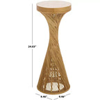 Table d'appoint Wilma Wood/Marble - Naturel - SEI