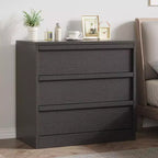 Table de chevet haute à 3 tiroirs – Table d'appoint et table de chevet moderne avec grand espace de rangement et kit anti-basculement pour chambre et salon