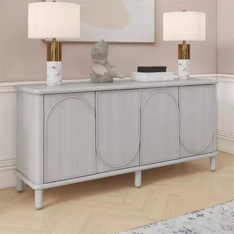 Buffet GDFStudio Abigail en bois rustique avec étagères réglables