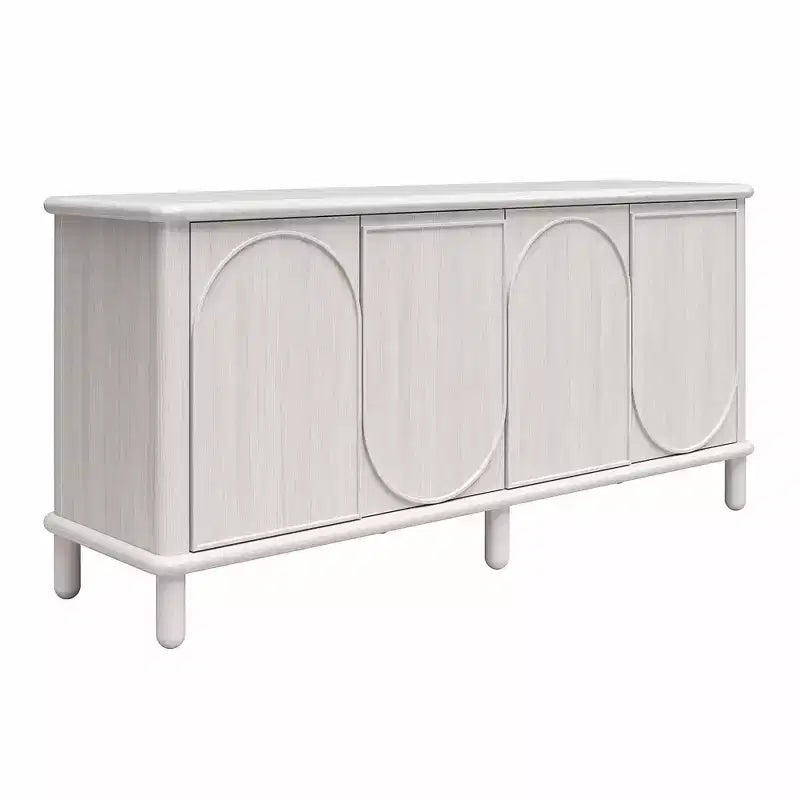 Buffet GDFStudio Abigail en bois rustique avec étagères réglables