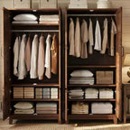 Grande armoire autoportante à 4 portes, étagères réglables, style moderne, meuble de rangement pour chambre à coucher, salon