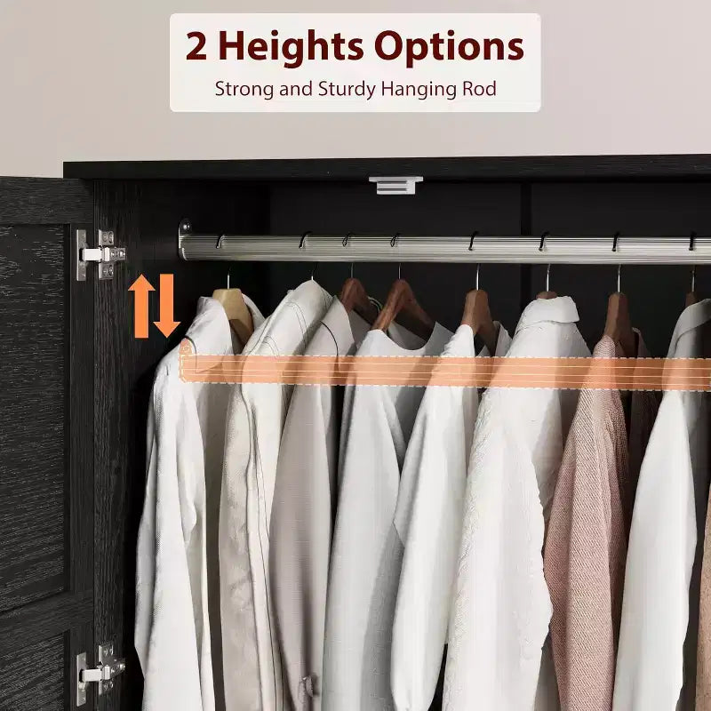 Grande armoire autoportante à 4 portes, étagères réglables, style moderne, meuble de rangement pour chambre à coucher, salon