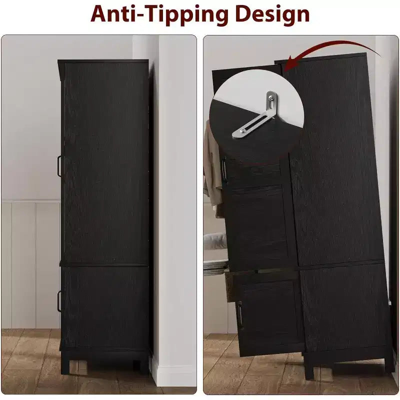 Grande armoire autoportante à 4 portes, étagères réglables, style moderne, meuble de rangement pour chambre à coucher, salon