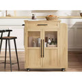 Kitchen Island with Storage, Kitchen Storage Island with Spice Rack and Drawer, 360 Rolling Kitchen on Wheels, for Home, Dining Room