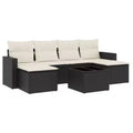 vidaXL Garden Sofa Set Black, Cream White