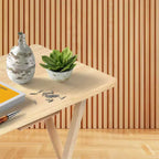 PJ Wood Tables pliantes rectangulaires légères en bois massif pour intérieur, plateau de télévision, lot de 5 avec support de rangement compact, finition expresso