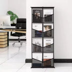 VEVOR Présentoir de brochures, présentoir de littérature en maille à 4 niveaux et 8 poches, porte-magazines et journaux sur pied, léger, noir