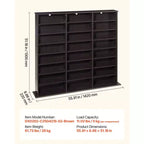 Meuble de rangement multimédia VEVOR, Étagère à DVD 8 niveaux, Organisateur de rangement multimédia de 142 x 22 x 130 cm pour CD, DVD, livres et jeux, Marron
