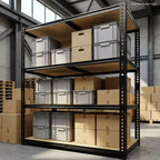 Étagère de rangement 40x20x60, rayonnage de garage métallique réglable à 4 niveaux, avec panneaux MDF, capacité de 2000 lb, organisateur utilitaire