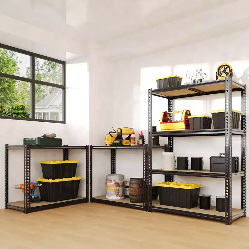 Étagère de rangement 40x20x60, rayonnage de garage métallique réglable à 4 niveaux, avec panneaux MDF, capacité de 2000 lb, organisateur utilitaire