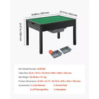 Table d'activités pour enfants avec plateau de blocs de construction réversible, table de jeu en bois avec 2 bacs de rangement pour les loisirs créatifs, l'apprentissage et le jeu, noir