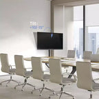 Chariot TV mobile PERLESMITH avec roulettes pour téléviseurs LCD/LED/OLED de 32 à 60 pouces, étagère réglable en hauteur, supporte jusqu'à 40 kg, VESA maximum 400 x 400 mm