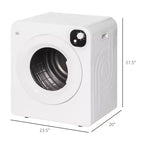 Sèche-linge compact 1300W Sèche-linge portable avec tambour en acier inoxydable de 3,2 pi³ à chargement frontal