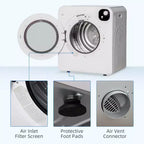Sèche-linge compact 1300W Sèche-linge portable avec tambour en acier inoxydable de 3,2 pi³ à chargement frontal