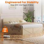 Lit escamotable convertible Mjkone avec tiroirs de rangement, ensemble canapé-lit d'appoint multifonctionnel, matelas non inclus