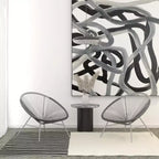 Chaises longues GDFStudio Bjorn modernes en acier et résine tressée avec grand design enveloppant (ensemble de 2)