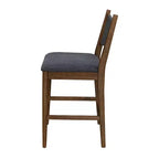 Tabourets de bar en bois ModernLuxe, tabourets de salle à manger rembourrés avec dossier en corde tressée - Lot de 2/4