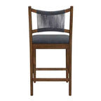 Tabourets de bar en bois ModernLuxe, tabourets de salle à manger rembourrés avec dossier en corde tressée - Lot de 2/4