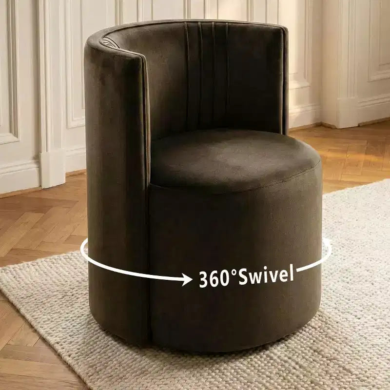 Lot de 2 chaises de salle à manger pivotantes à 360° modernes, chaises de salle à manger sans accoudoirs en velours avec dossier incurvé pour salle à manger ou salon - Panipeachy