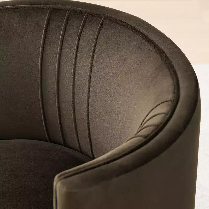 Lot de 2 chaises de salle à manger pivotantes à 360° modernes, chaises de salle à manger sans accoudoirs en velours avec dossier incurvé pour salle à manger ou salon - Panipeachy