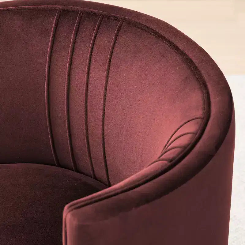 Lot de 2 chaises de salle à manger pivotantes à 360° modernes, chaises de salle à manger sans accoudoirs en velours avec dossier incurvé pour salle à manger ou salon - Panipeachy