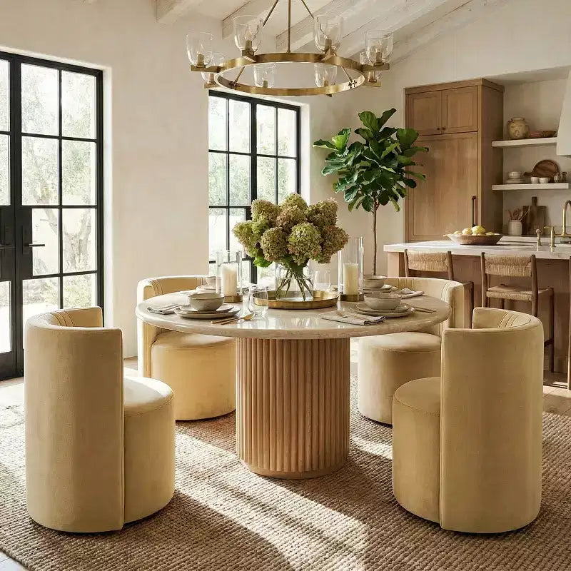 Lot de 2 chaises de salle à manger pivotantes à 360° modernes, chaises de salle à manger sans accoudoirs en velours avec dossier incurvé pour salle à manger ou salon - Panipeachy