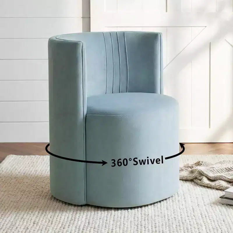 Lot de 2 chaises de salle à manger pivotantes à 360° modernes, chaises de salle à manger sans accoudoirs en velours avec dossier incurvé pour salle à manger ou salon - Panipeachy