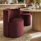 Lot de 2 chaises de salle à manger pivotantes à 360° modernes, chaises de salle à manger sans accoudoirs en velours avec dossier incurvé pour salle à manger ou salon - Panipeachy
