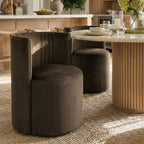 Lot de 2 chaises de salle à manger pivotantes à 360° modernes, chaises de salle à manger sans accoudoirs en velours avec dossier incurvé pour salle à manger ou salon - Panipeachy