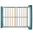Whisen 43.3 Lit traîneau queen avec tête de lit capitonnée à oreilles, pied de lit à volutes, velours capitonné, quincaillerie résistante à la rouille. Support robuste