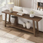 Table Console Extra Longue pour Salon - Table de Canapé d'Entrée Moderne Marron - Meuble d'Appoint Rectangulaire Élégant - Design Robuste - 180 cm