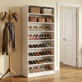 GDFStudio Cilou 9 Tier Tall Shoe Cabinet with Adjustable Shelves