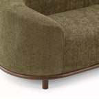 Christopher Knight Home Farid Chaise longue moderne en bois d'hévéa et tissu bouclé