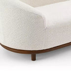 Christopher Knight Home Farid Chaise longue moderne en bois d'hévéa et tissu bouclé