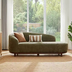 Christopher Knight Home Farid Chaise longue moderne en bois d'hévéa et tissu bouclé