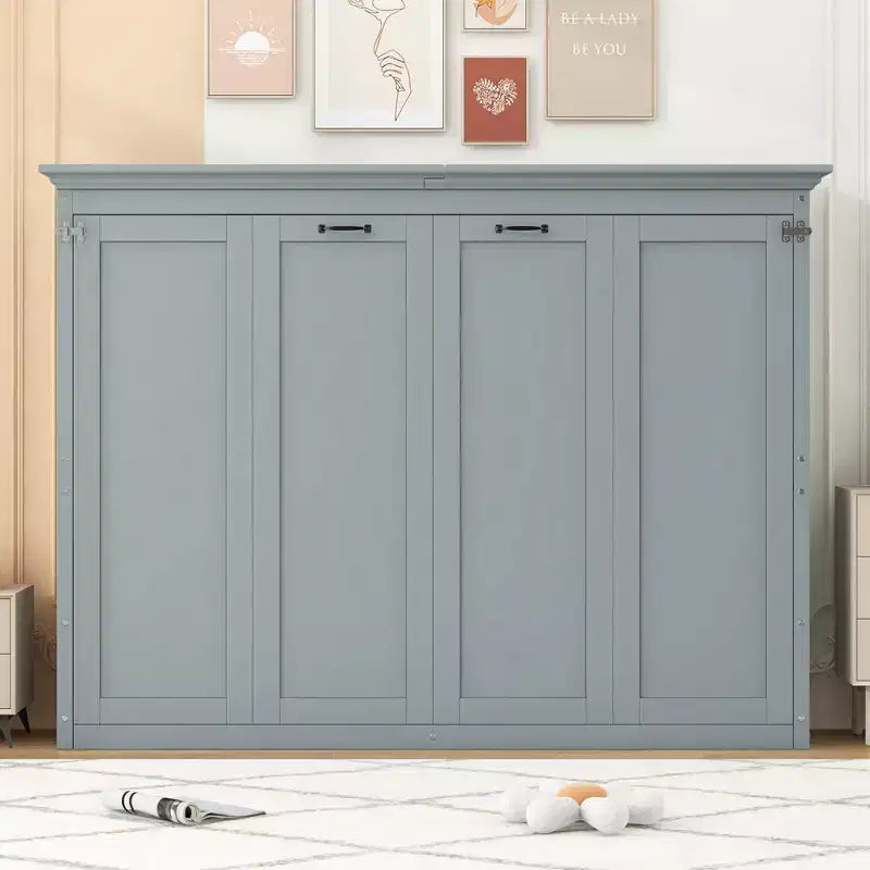 Lit escamotable double/complet – Se transforme en armoire, design compact – ModernLuxe