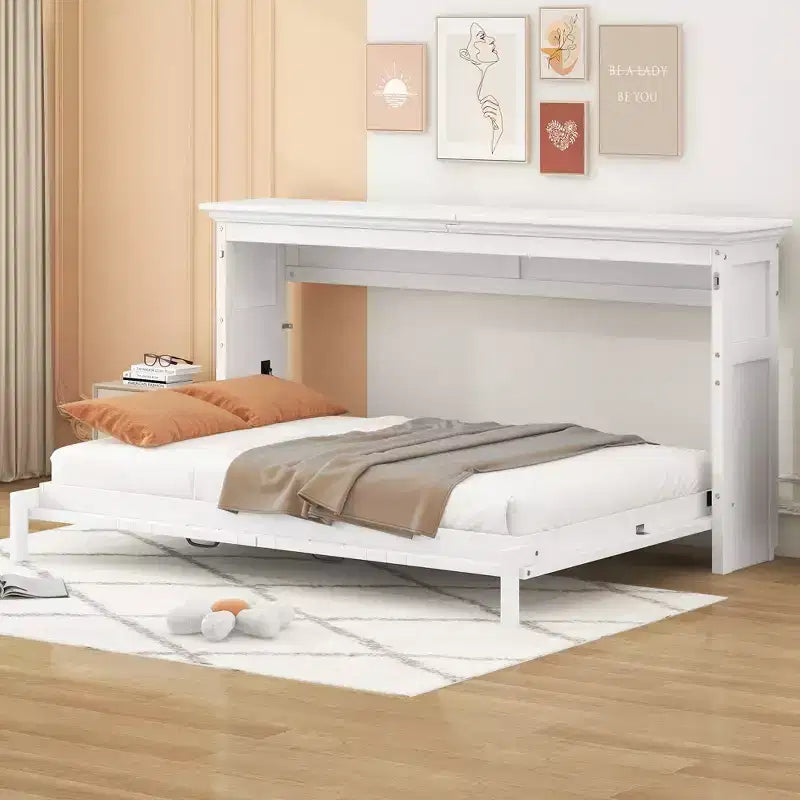 Lit escamotable double/complet – Se transforme en armoire, design compact – ModernLuxe