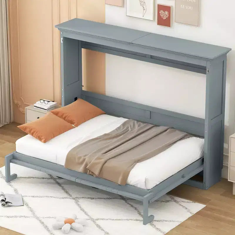 Lit escamotable double/complet – Se transforme en armoire, design compact – ModernLuxe
